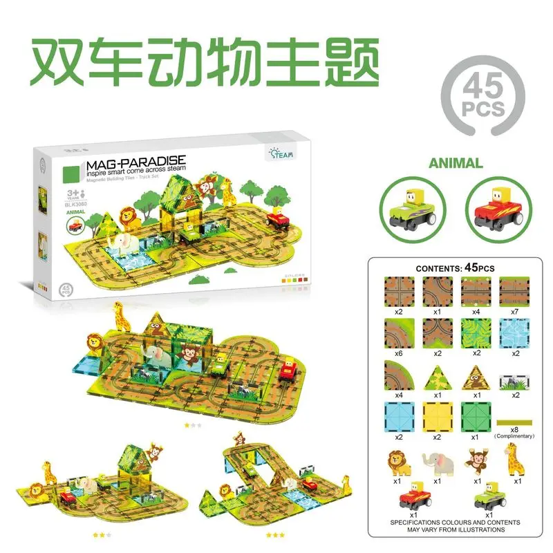 Magnetic Building Blocks Set w - Building Blocks ulasan dan harga