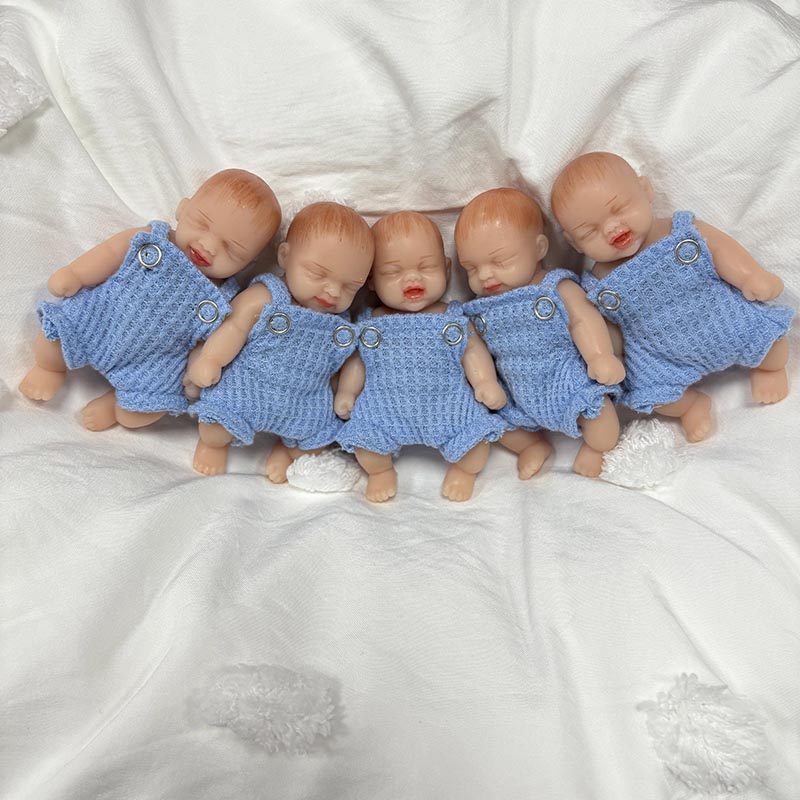 5pcs/set 4inches Handmade High - Reborn Baby Doll Silicone Realistic ulasan dan harga