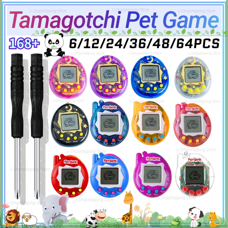 64-6PCS Virtual Pet Keychain T - Tamagotchi Electronic Pet Virtual ulasan dan harga