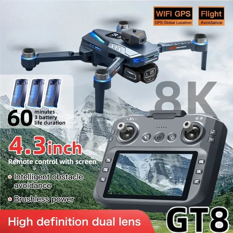 Original GT8 Drone 8K Professi - Fpv Brushless Rc Drone 4K ulasan dan harga