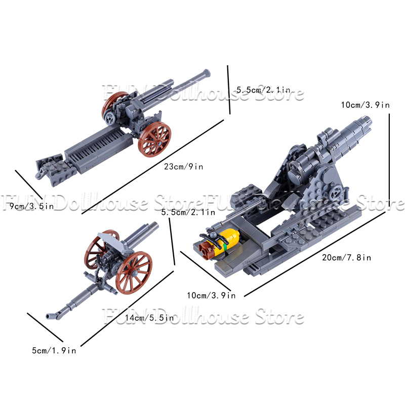MOC WW1 Military Army Soldier  - Lego Compatible Military Tank ulasan dan harga