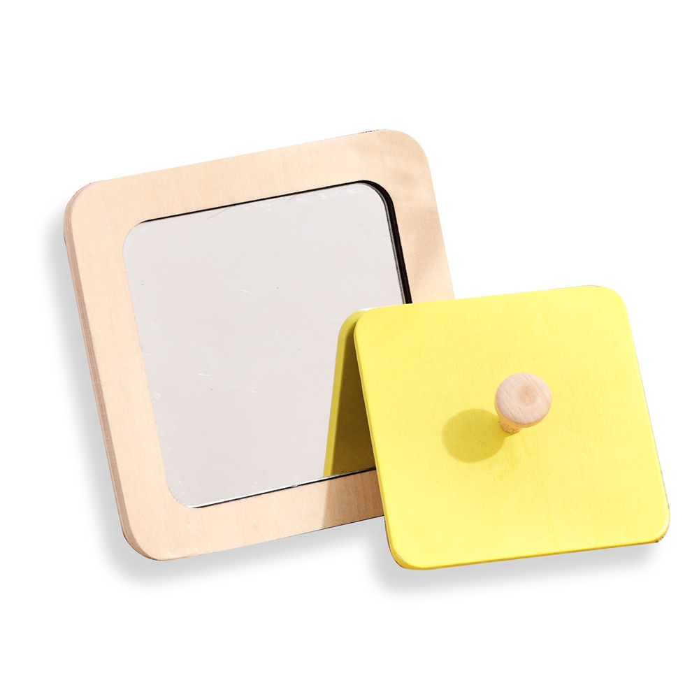 Montessori Wooden Mirror Puzzl - Montessori Wooden Busy Board Toddler ulasan dan harga