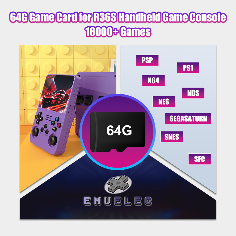 64G Game TF Card for R36S Vide - Retro Handheld Game Console R36S ulasan dan harga