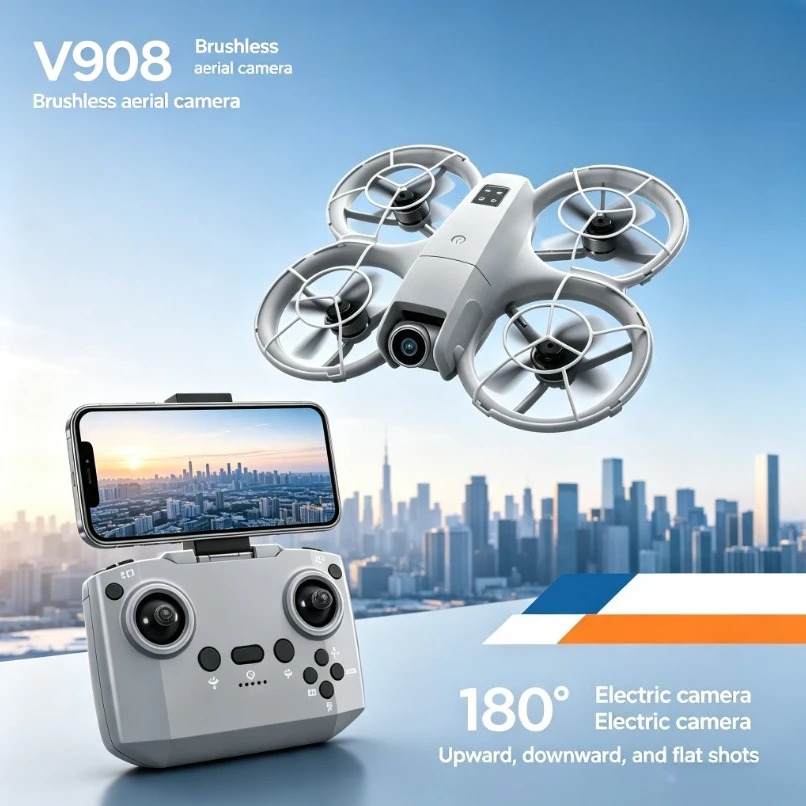 Original V908 Foldable GPS Dro - Fpv Brushless Rc Drone 4K ulasan dan harga