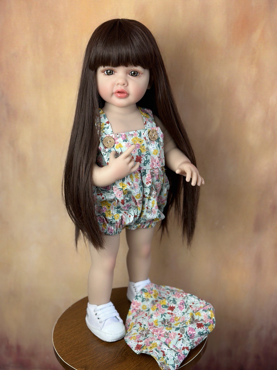 22Inch Cuddly Full Body Silico - Reborn Baby Doll Silicone Realistic ulasan dan harga