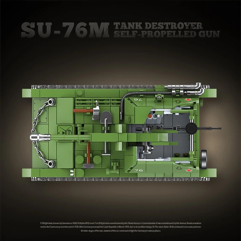 The Soviet SU-76M Tank Destroy - Lego Compatible Military Tank ulasan dan harga
