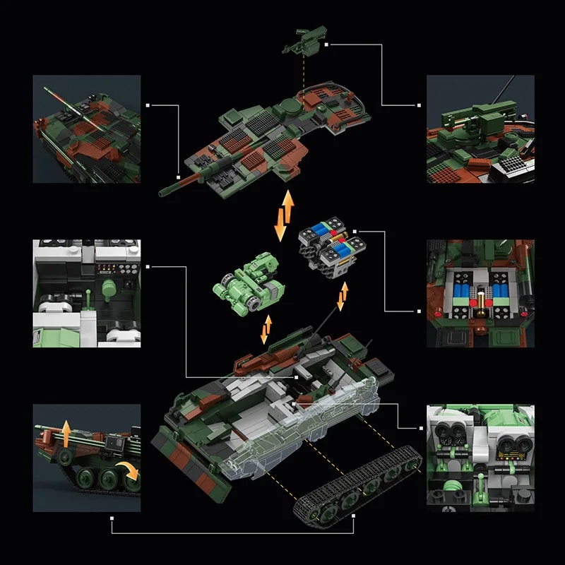Swedish STRV103B Tank Military - Lego Compatible Military Tank ulasan dan harga