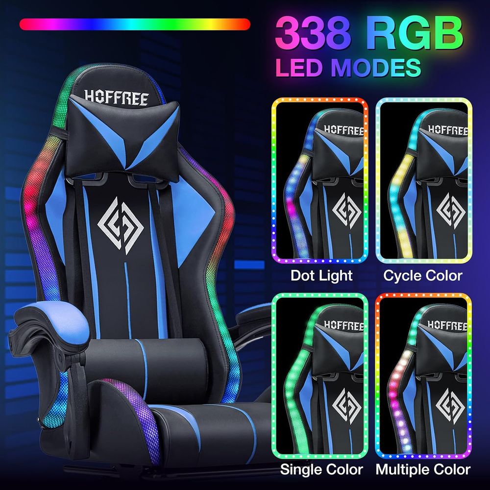 LED Gaming Chair with Massage  - Video Games ulasan dan harga