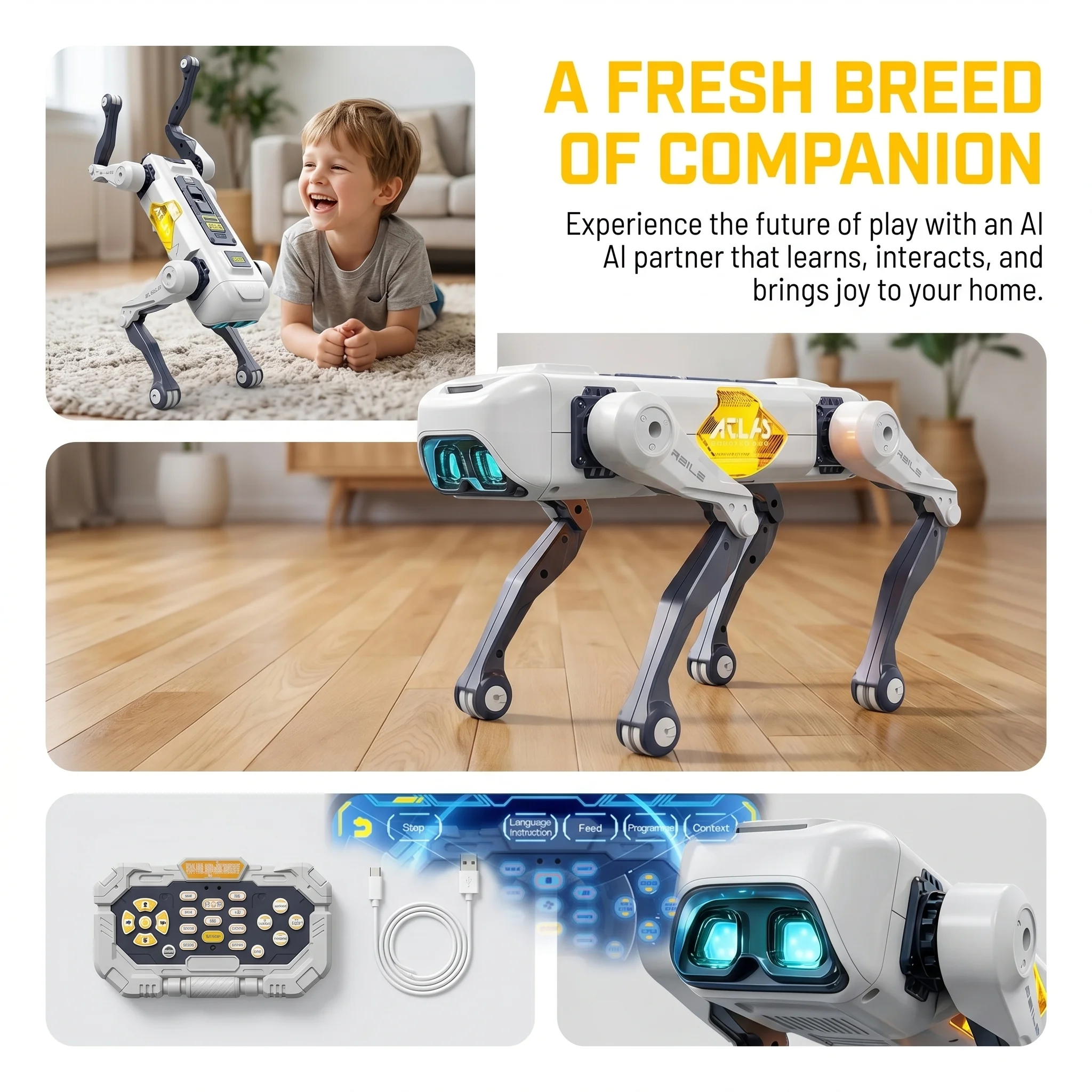 AI Smart Robot Dog, Voice & AP - Remote Control Toys ulasan dan harga