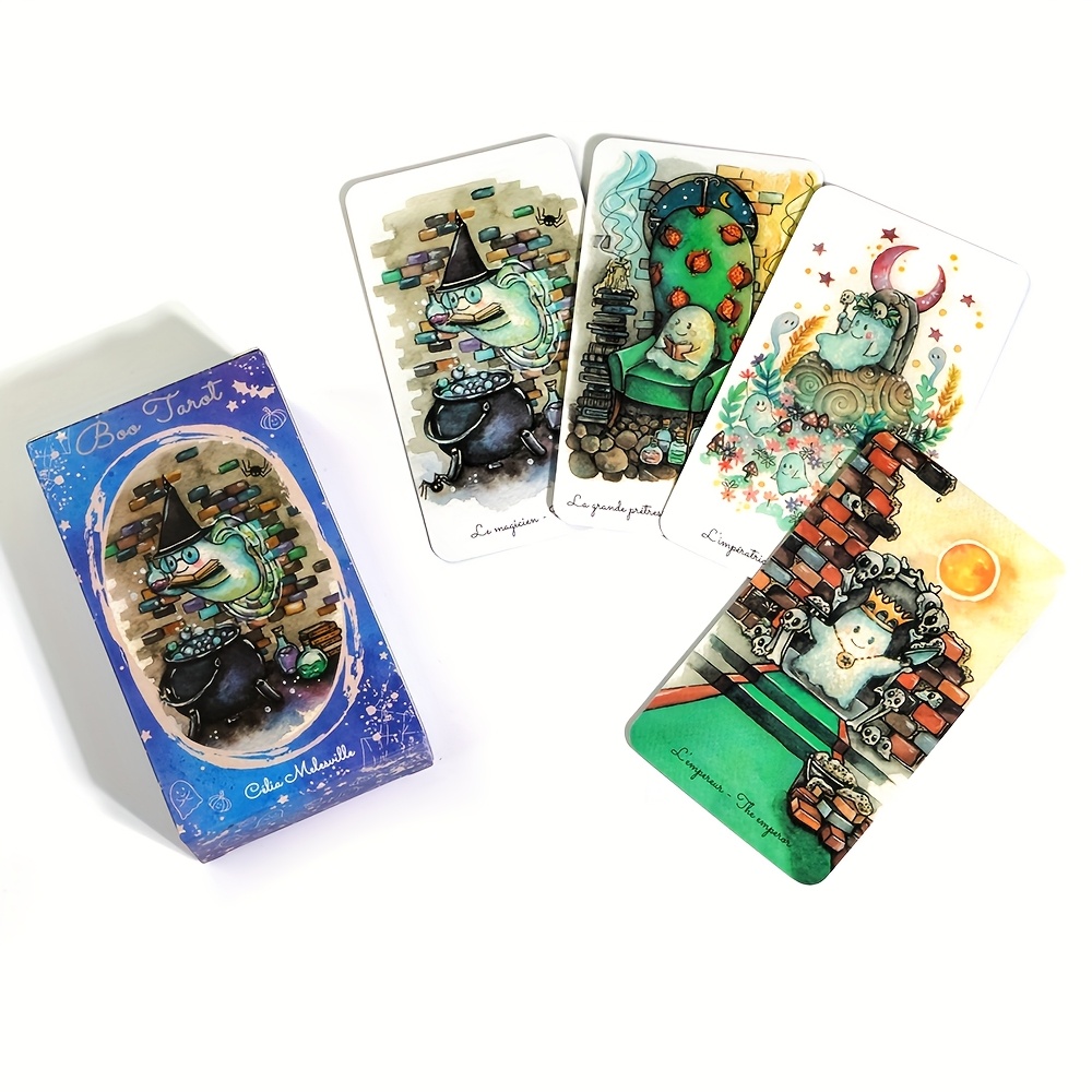 Boo Tarot Deck Ghosts Ghost Re - Tarot Cards Deck With Guidebook ulasan dan harga