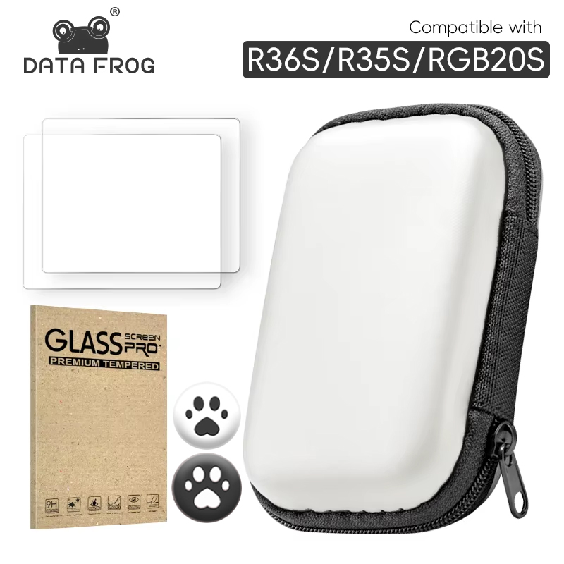 DATA FROG Tempered Glass Scree - Retro Handheld Game Console R36S ulasan dan harga